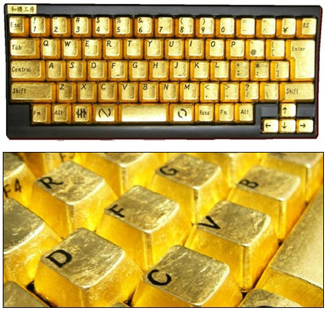 Un clavier en or