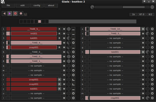 Interface de Giada Interface de Giada