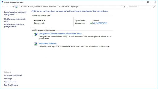 Centre Reseau et partage Windows Centre Reseau et partage Windows