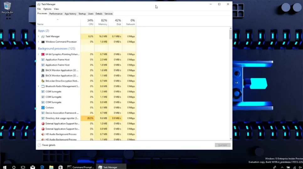 Gestionnaire des taches Windows